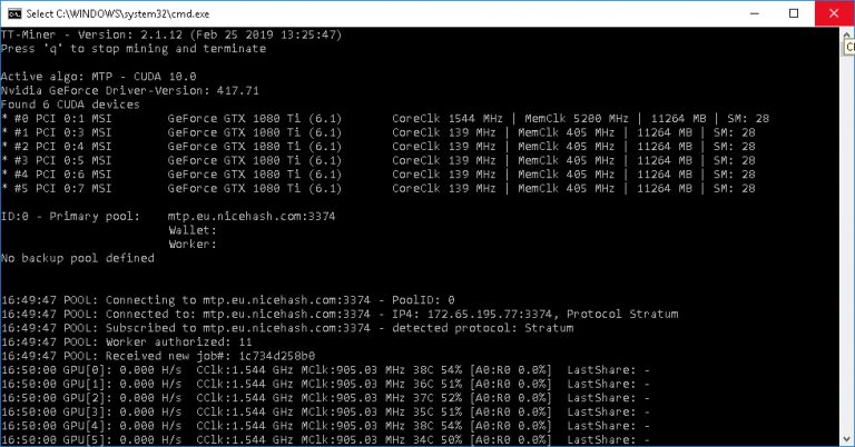 TTMiner (TradeTec Miner) 2.1.12 Nvidia GPU Miner With MTP